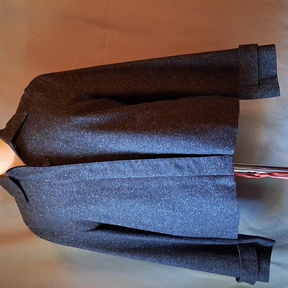Bushwacker gray wool-blend lined tweed blazer-sz M